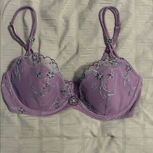 Angels Victoria's Secret Purple Embroidered Bra